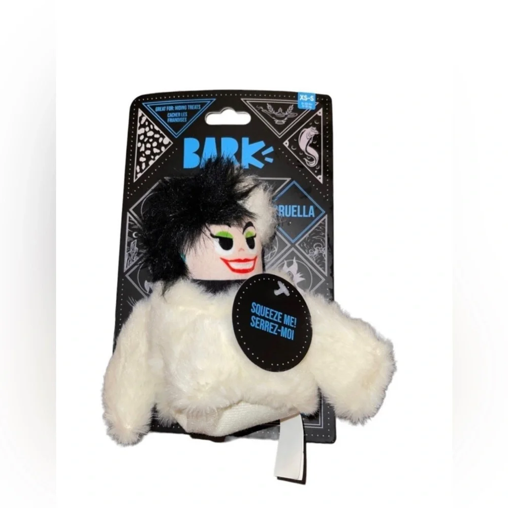 Disney Bark Cruella De Vil Plush Dog Toy
